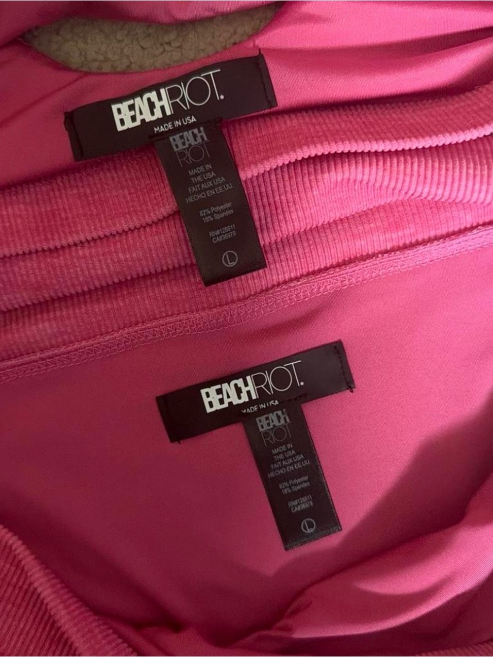 Beach Riot Hot Pink Ribbed Bikini Set - Picture 6 of 6